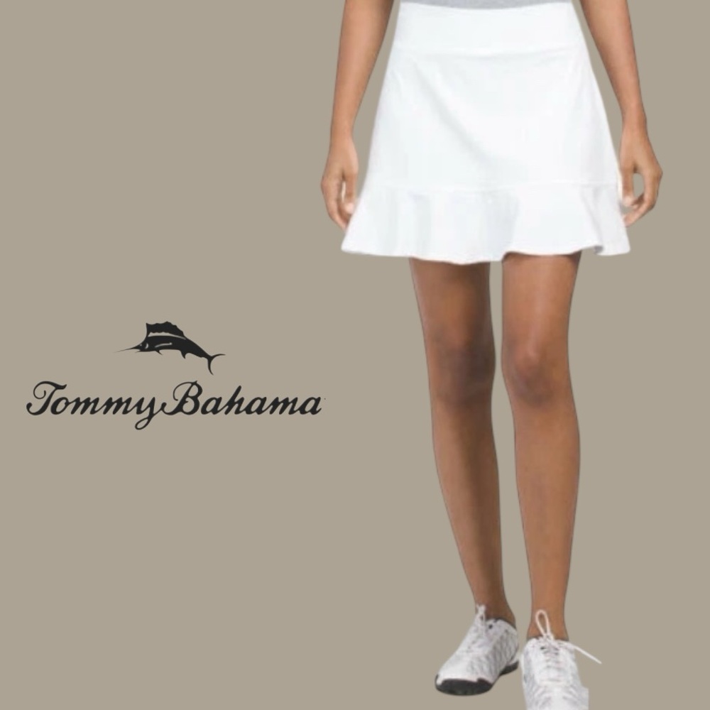 Tommy Bahama White Golf Skort Built-In Shorts Tennis Pickleball Size L